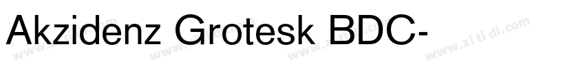 Akzidenz Grotesk BDC字体转换